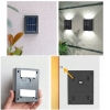 LAMPKI SOLARNE OGRODOWE KINKIETY ŚCIENNE Up & Down Solar ZESTAW 4 SZTUKI