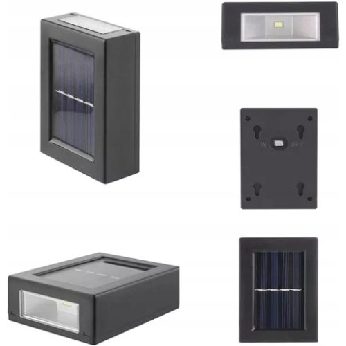 LAMPKI SOLARNE OGRODOWE KINKIETY ŚCIENNE Up & Down Solar ZESTAW 4 SZTUKI