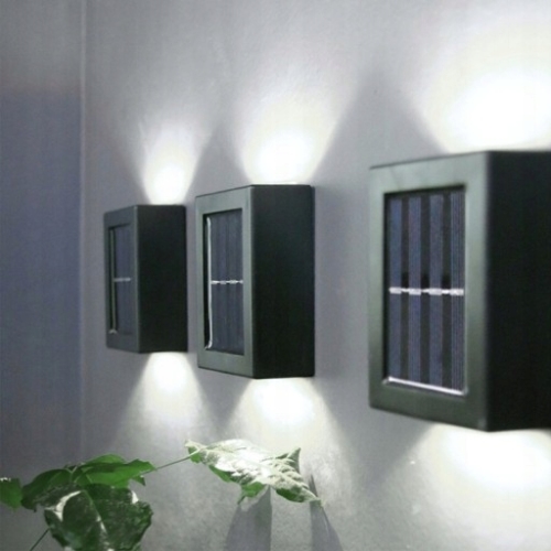 LAMPKI SOLARNE OGRODOWE KINKIETY ŚCIENNE Up & Down Solar ZESTAW 4 SZTUKI