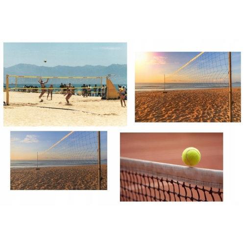 Siatka sportowa + słupki DUNLOP wymiary 609 x 220 cm Tenis siatkówka zestaw