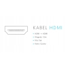 Kabel HDMI LXHD17F HDMI - HDMI 1,5 m z filtrami pozłacane końcówki Lamex