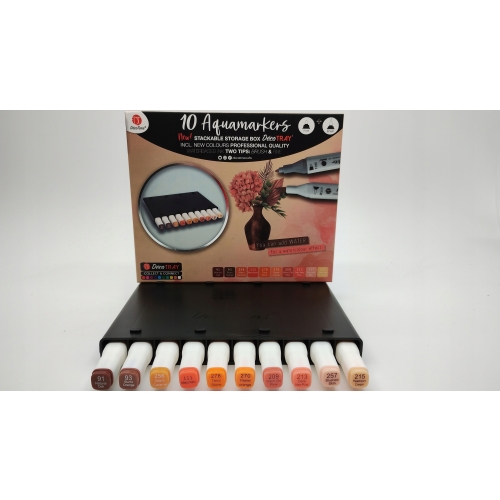 TWINMARKERY PROFESJONALNE 10 SZTUK AKWARELOWE DECO TIME FIOLETOWE 79-188