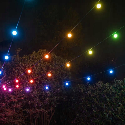 GIRLANDA OGRODOWA NA PARTY IMPREZY URODZINY KOLOROWA 16 LAMPEK MULTI COLOR