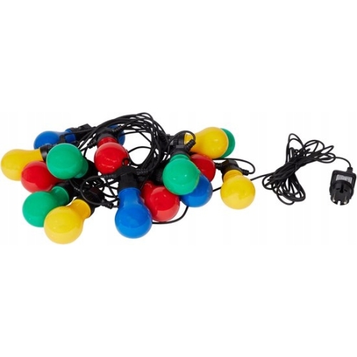 GIRLANDA OGRODOWA NA PARTY IMPREZY URODZINY KOLOROWA 16 LAMPEK MULTI COLOR