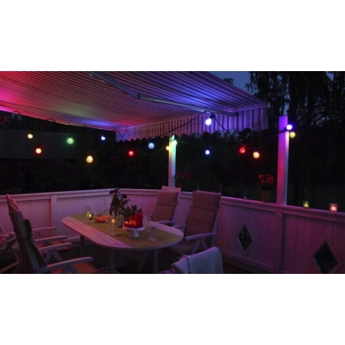 GIRLANDA OGRODOWA NA PARTY IMPREZY URODZINY KOLOROWA 16 LAMPEK MULTI COLOR