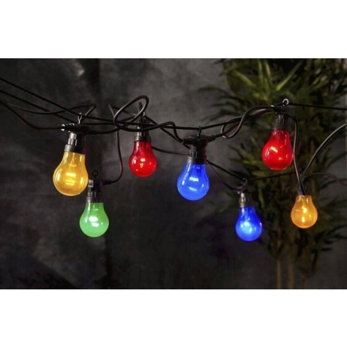 GIRLANDA OGRODOWA NA PARTY IMPREZY URODZINY KOLOROWA 16 LAMPEK MULTI COLOR