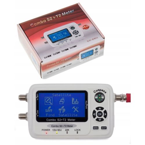 MIERNIK SYGNAŁU SATELITARNEGO SF-560 DVB-S / DVB-S2 SD i HD NOWY LCD FULL