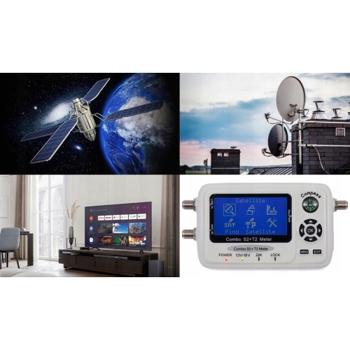 MIERNIK SYGNAŁU SATELITARNEGO SF-560 DVB-S / DVB-S2 SD i HD NOWY LCD FULL