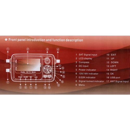 MIERNIK SYGNAŁU SATELITARNEGO SF-560 DVB-S / DVB-S2 SD i HD NOWY LCD FULL