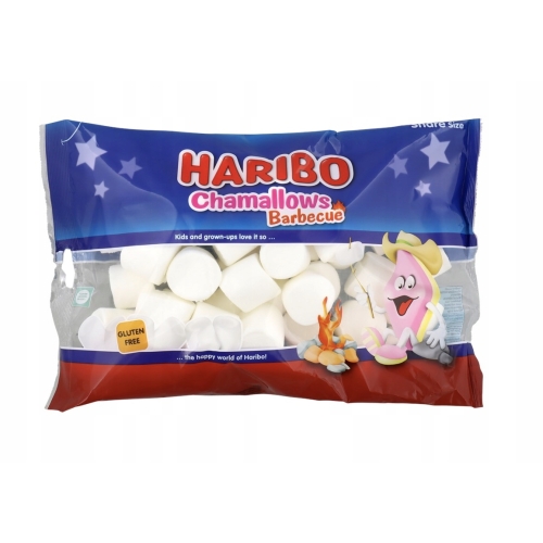 Pianki BARBECUE Chamallows Haribo BBQ GRILL OGNISKO MEGA PAKA VANILIA 300 g