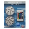 OŚWIETLENIE BASENU LAMPKI DO AKWARIUM 2 SZT WODOODPORNE IPX8 LED PILOT RGB