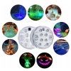 OŚWIETLENIE BASENU LAMPKI DO AKWARIUM 2 SZT WODOODPORNE IPX8 LED PILOT RGB