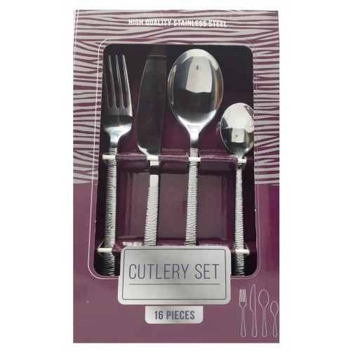 SZTUĆCE KOMPLET sztućców dla 4 osób 16 elementów GLAMOUR HOME DECOR GRAWER