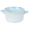 Ceramiczna miska do zupy 500ml szkliwiona z uszami bulionówka z wzorem