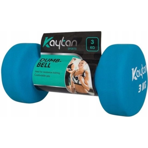 Hantle neoprenowe Dumbbell Kaytan zestaw 2 x 3 KG ciężarki Niebieskie