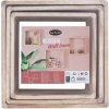 Zestaw 3 x Półka z drewna Cube wisząca Home Accents 23/25/28 x 12 cm brzoza