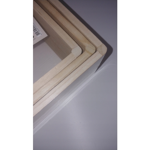 Zestaw 3 x Półka z drewna Cube wisząca Home Accents 23/25/28 x 12 cm brzoza