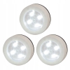 Lampka LAMPKI LED push meblowe dotykowe do szafy B Zestaw 3 szt BIAŁE ZIMNE