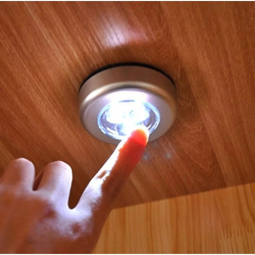 Lampka LAMPKI LED push meblowe dotykowe do szafy B Zestaw 3 szt BIAŁE ZIMNE