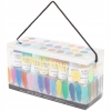 Farby akrylowe wielokolorowe dobrze napigmentowane etui 24 szt x 22 ml