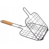Ruszt do Grilla dwustronny zamykany drewniana rączka 47 x 20 x 1,5 cm BBQ