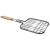 Ruszt do Grilla dwustronny zamykany drewniana rączka 47 x 20 x 1,5 cm BBQ