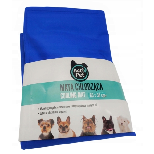 MATA CHŁODZĄCA NIEBIESKA 65 x 50 cm DLA PSA KOTA COOLING MAT ACTI PET