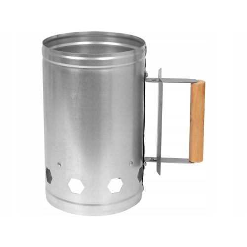 KOMIN DO ROZPALANIA GRILLA PIECA WĘGLA OGNISKA BRYKIETU DUŻY ROZPAŁKA Srebr