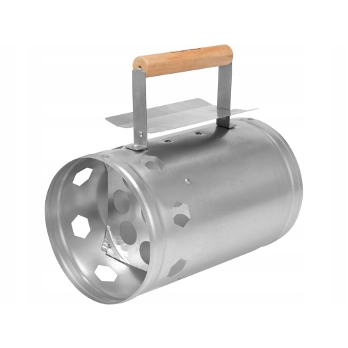 KOMIN DO ROZPALANIA GRILLA PIECA WĘGLA OGNISKA BRYKIETU DUŻY ROZPAŁKA Srebr