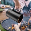 Komin do rozpalania grilla kominka ogniska BBQ 450 g 28x16cm metalowy BLACK