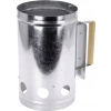 KOMIN DO ROZPALANIA WĘGLA BRYKIETU BBQ KOMINKA OGNISKA GRILLA 26x17cm Silve