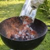 KOMIN DO ROZPALANIA WĘGLA BRYKIETU BBQ KOMINKA OGNISKA GRILLA 26x17cm Silve