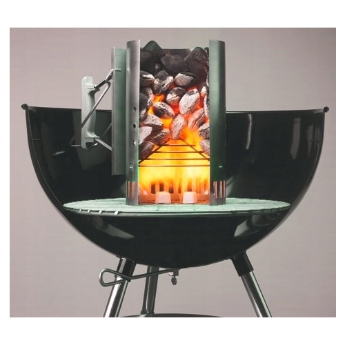 KOMIN DO ROZPALANIA WĘGLA BRYKIETU BBQ KOMINKA OGNISKA GRILLA 26x17cm Sreb6