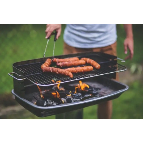 KOMIN DO ROZPALANIA WĘGLA BRYKIETU BBQ KOMINKA OGNISKA GRILLA 26x17cm Sreb6