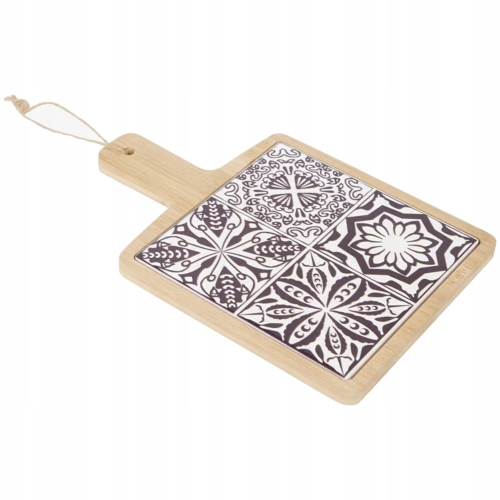 Deska do serwowania Bambusowa z ceramiką Absolu Chic 17 x 24,5 + UCHWYT 133