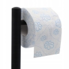 STOJAK UCHWYT NA PAPIER TOALETOWY METALOWY ŁAZIENKA AKCESORIA 51cm czarny A