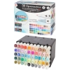 MARKERY DWUSTRONNE AKWARELOWE WODNE PISAKI DECOTIME ZESTAW 50 sztuk 28-138K