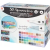 MARKERY DWUSTRONNE AKWARELOWE WODNE PISAKI DECOTIME ZESTAW 50 sztuk 28-138C
