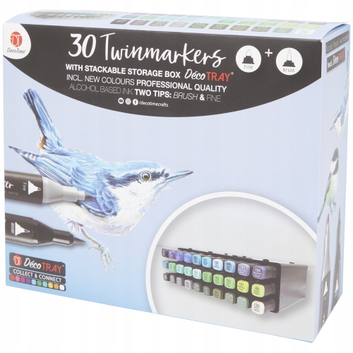 MARKERY DWUSTRONNE AKWARELOWE WODNE PISAKI DECOTIME ZESTAW 50 sztuk 28-138C