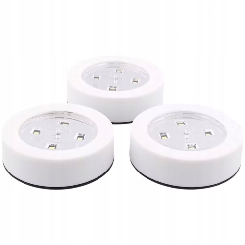 Lampki dotykowe LED Oświetlenie szafki mebli garderoby 3 szt 7cm 3W BIAŁE 1