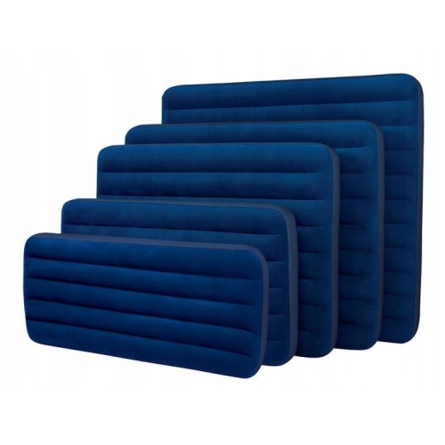 MATERAC WELUROWY 191x76x25 cm INTEX 64756KM + Pompka Froyak na baterie