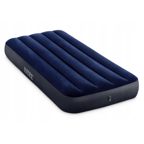 MATERAC WELUROWY 191x76x25 cm INTEX 64756KM + Pompka Froyak na baterie