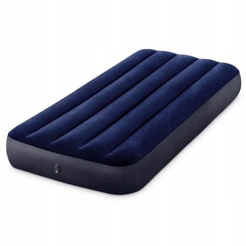 MATERAC WELUROWY 191x76x25 cm INTEX 64756KM + Pompka Froyak na baterie