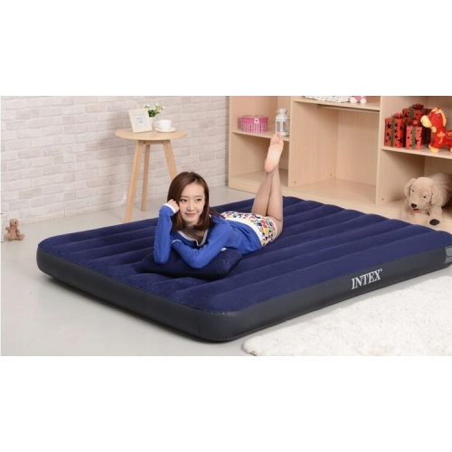 MATERAC WELUROWY 191x76x25 cm INTEX 64756KM + Pompka Elektryczna Froyak