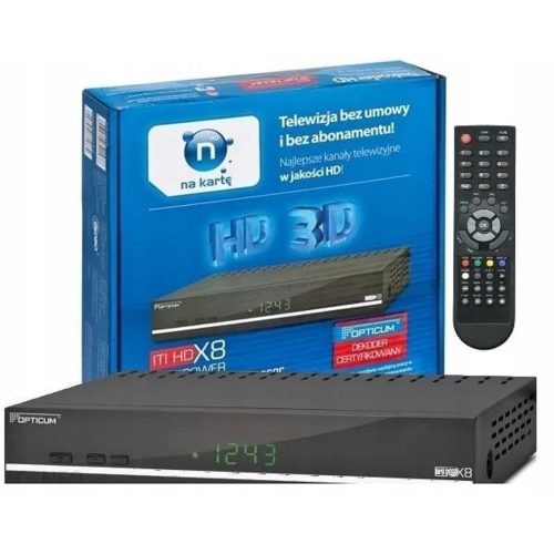 Tuner DVB-T Opticum Comboo X8 HD 3D pakiet Start+ Z KARTĄ PVR