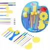 Pędzelki mieszane Creative Artist Gąbkowe dla dzieci zestaw1 12 elementów
