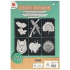 Brokatowa kolorowanka A4 z czarnym tłem DecoTime 24 arkuszy 21x30 cm PIES