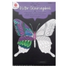 Brokatowa kolorowanka A4 z czarnym tłem DecoTime 24 arkuszy 21x30 cm MOTYL