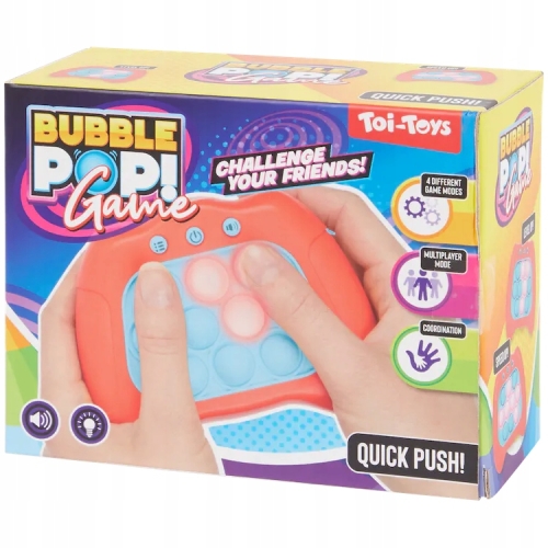 Gra na refleks Bubble Pop Zręcznościowa 4 tryby dźwięk światło NIEBIESKA