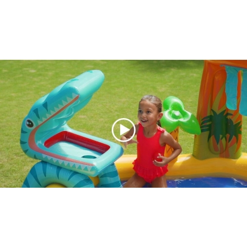 BASEN WODNY WIELKI PLAC ZABAW DINOZAUR ZJEŻDŻALNIA Z PIŁKAMI DLA DZIECI 99